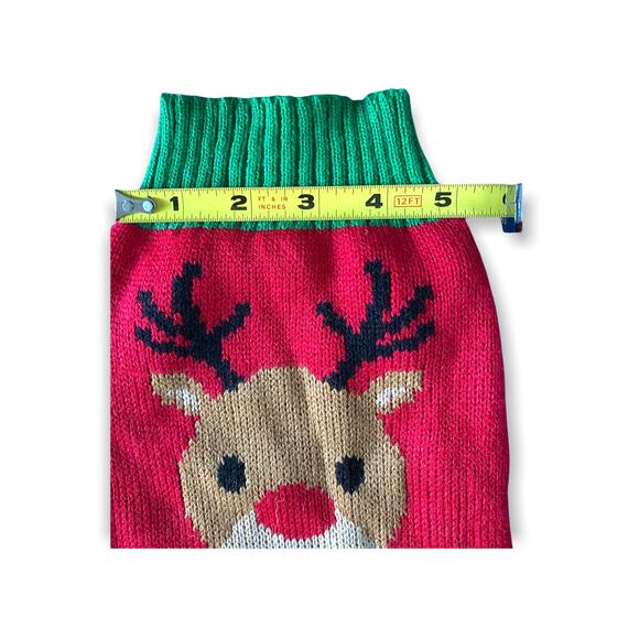 Rudolph the reindeer small dog turtleneck sweater - Picture 7 of 7